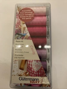 Gutermann 7 x 200m Sulky Rayon 40 Machine Embroidery Box Set Pack CANDY - Picture 1 of 4