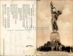 TORINO CITTA'-MONUMENTO ALLA VITTORIA 1928-D'ANNUNZIO-D14-77 - Picture 1 of 1