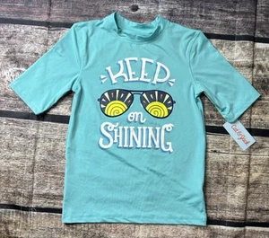Cat & Jack Swim Top Girls Medium 8/10 UPF 50+ UV Protection Shirt Youth NEW - Picture 1 of 11