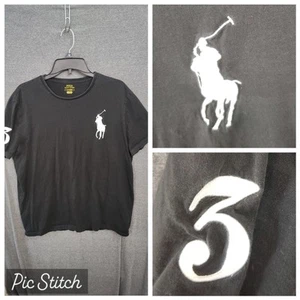 Polo Ralph Lauren #3 Big Pony Herren T-Shirt LARGE schwarz Rundhals Kurzarm - Bild 1 von 8