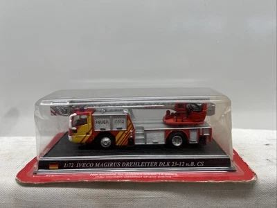 SEALED DEL PRADO IVECO MAGIRUS DREHLEITER DLK 23-12 1/72 DIE CAST FIRE TRUCK - Image 1 of 4
