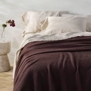Casaluna Cotton Slub Blanket Lightweight Bedroom - Picture 1 of 21