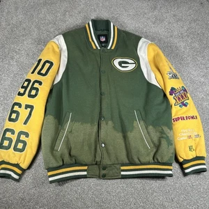 GREEN BAY PACKERS Vtg 1997 Letterman Varsity  Jacket Size XXL Super Bowl XXXI - Picture 1 of 21