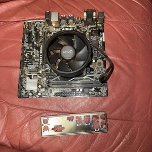 Asus PRIME A320M-K mATX Motherboard + AMD Ryzen 5 3400G CPU + amd fan spares  - Picture 1 of 2