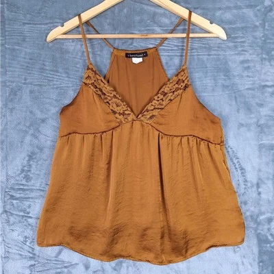 Womens Top Medium Fairy Babydoll Y2K Floral Lace Coquette Dainty Feminine Satin - Image 1 of 4