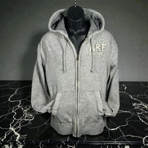 Vintage Abercrombie & Fitch Y2K Grey Muscle Full Zip Hoodie Men’s XXL 2000s - Picture 1 of 20