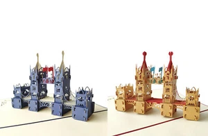3D Tower Brücke Pop Up Grußkarte - Bild 1 von 6