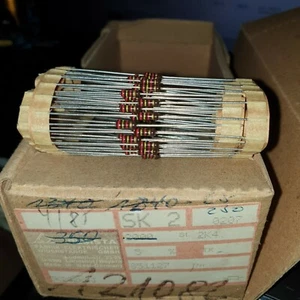 10 Stck. NOS RESISTA SK2 VINTAGE 2K4 5 % KOHLENSTOFFWIDERSTÄNDE MARSHALL AMP! - Bild 1 von 2