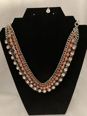 Collar para mujer SIMPLY VERA WANG racimo naranja multi hilo Foto 1 de 4