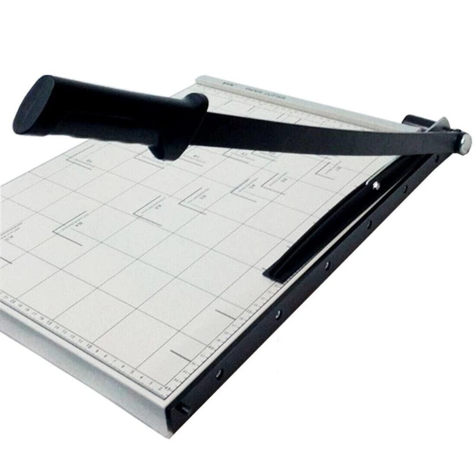 TAGLIA CARTA TAGLIACARTE PROFESSIONALE fogli A4 ghigliottina metallo TAGLIERINA - Immagine 1 di 1