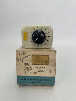 AMF POTTER & BRUMFIELD CHD-38-30003 TIME DELAY RELAY 1.0-180SEC 10A 120VAC 24VDC - Image 1 of 4