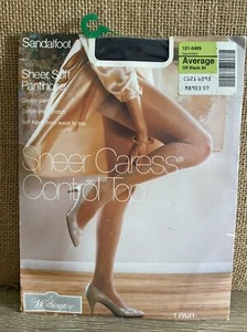 Worthington Vintage Sandalfoot Sheer Soft Pantyhose Average Off Black - Picture 1 of 3