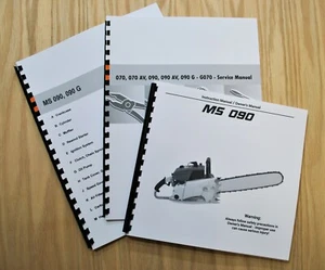 MS 090, 090 AV, 090 G Chainsaw Owner Manual, Parts List, Service Manual - Picture 1 of 12