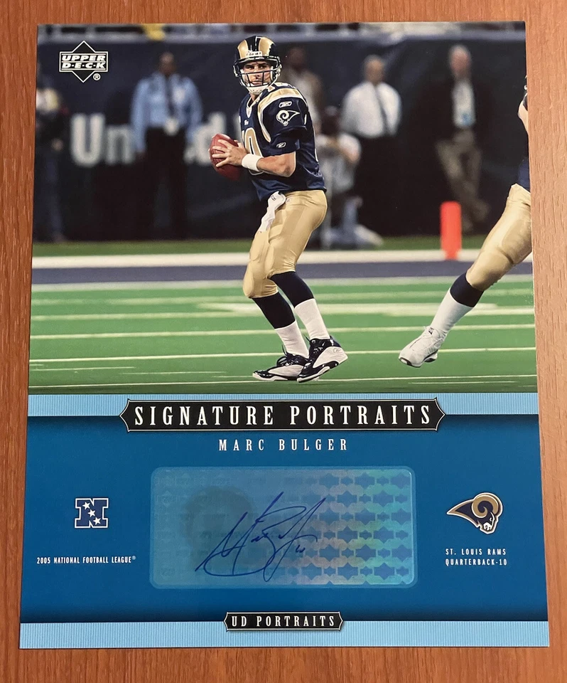 Marc Bulger Auto Signature Portraits 2005 cubierta superior 8x10 Foto 1 de 1