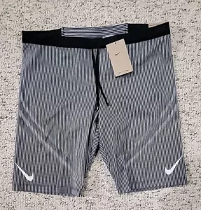 Nike AeroSwift Dri-Fit ADV 1/2 Length Tights Black White FN3369-013 Men Size XXL - Picture 1 of 12