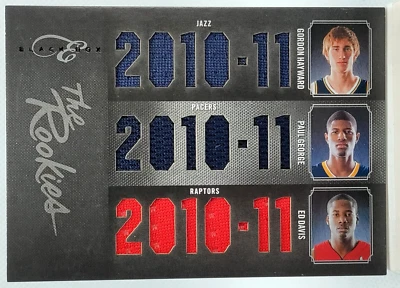 /49 Paul GEORGE ROOKIE нашивка тройной Хейворд Дэвис 2010-11 ELITE черный новичков SP - Изображение 1 из 2