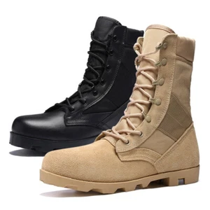 Para Hombres Top Alto Ejército Botas Tácticas Seguridad Desierto Militares Trabajo Zapatos Nuevos - Imagen 1 de 13