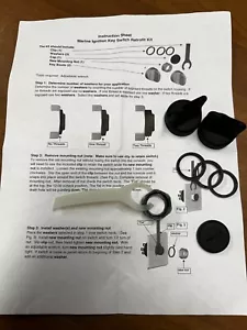 Pollak Marine Ignition Key Switch Retrofit Kit Dust Cover Rubber Boot - Foto 1 di 2