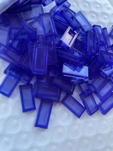 LEGO- NEW-3069b -TRANS PURPLE- 1 X 2  FINISHING TILES W/ GROOVE- 10 PIECES - Picture 1 of 1