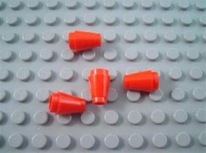 New LEGO Lot of 4 Red 1x1 Brick Cones Creator Classic City - Picture 1 of 1