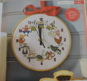 Cross Stitch Chart Only - Festive Fun 12 Days Of Christmas Carol Clock Sampler - Bild 1 von 1