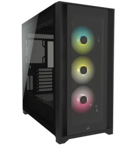 Corsair iCUE 5000X RGB Tempered Glass Mid-Tower ATX PC Smart Case - Black - Picture 1 of 10