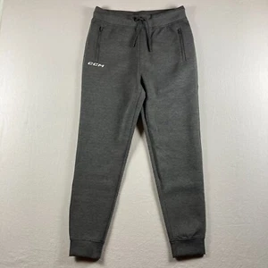 Pantalones CCM Para Hombre Gris Medio Hockey Puños Joggers Calentamiento Rendimiento Elástico - Imagen 1 de 8