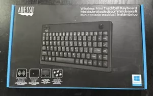 Adesso SlimTouch 3100 Mini Trackball Keyboard 12" WKU-3100UB Wireless NEW - Picture 1 of 4