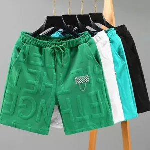 New Fashion Men's Knitted Shorts Elastic Waist Comfortable Breathable Plus Size - Picture 1 of 6