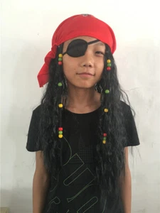 Pirates of the Caribbean Masquerade Cosplay Captain Hook Jack Sparrow Wig Turban - Picture 1 of 4