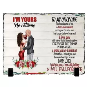 Photo Rock Slate Im Yours Inspirational Picture on Rock 7.9” X 5.9” Stone Plaque - Picture 1 of 2
