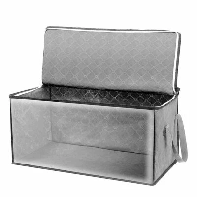 Bolsa de almacenamiento grande antipolvo ropa edredón manta almacenamiento clasificado hogar organizador Foto 1 de 4