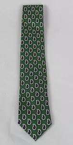 Polo Ralph Lauren Blue Label Green Blue Italy Silk Neck Tie - Picture 1 of 1
