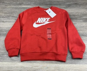 Nike Kids Unisex Pullover Sweatshirt Size S Red FD2992-010 Retail $45 - Picture 1 of 11