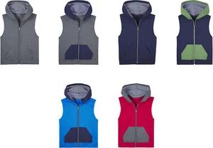 Fruit of the Loom Boys' Fleece Full Zip Sleeveless Vest - Picture 1 of 8
