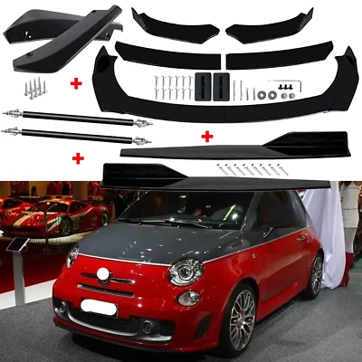 For Fiat Abarth 595 Front Rear Bumper Lip/ Spoiler Body Kit Splitter Side Skirt Foto 1 de 4