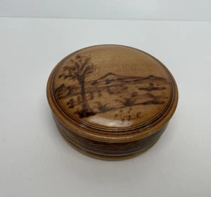Trinket Box Vintage Wood Turned Handmade Jewelry Stash Keys Engagement Ring Box - Picture 1 of 11