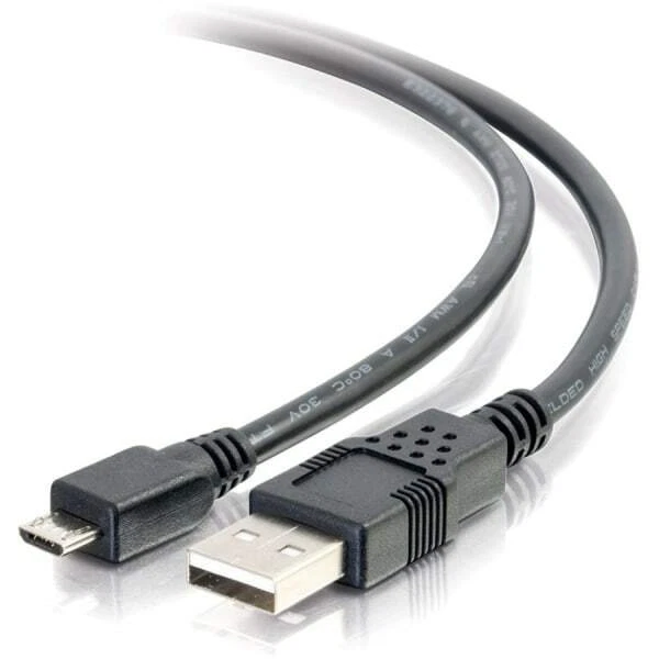 C2G 10FT USB Typ-A Stecker auf Micro USB Typ-B Stecker Ladekabel - schwarz - Bild 1 von 1