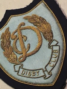 DIGBY CURLING CLUB CANADA BADGE PATCH BROTH EMBROIDERED GOLD EMBROIDERED - Picture 1 of 5