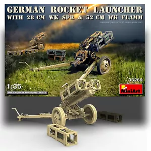 MINIART 1/35 GERMAN ROCKET LAUNCHER W/ 28CM AND 32CM ROCKETS SET KIT 35269 - Picture 1 of 7