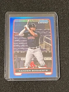 Xander Bogaerts 2021 Bowman Sterling Recollections Blue Refractor #d /25 Red Sox - Picture 1 of 2
