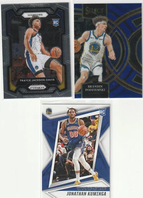 Warriors Rookie Card lot of 3 2021-24 Select, Chronicles, Prizm - Image 1 of 2