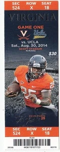 2014 VIRGINIA CAVALIERS VS UCLA BRUINS TICKET STUB 8/30/14 - Picture 1 of 1
