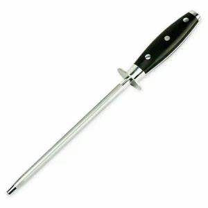 8" Diamond Sharpener Bar Damascus Kitchen Knife Oval Sharpening Rod G10 Handle - Picture 1 of 8