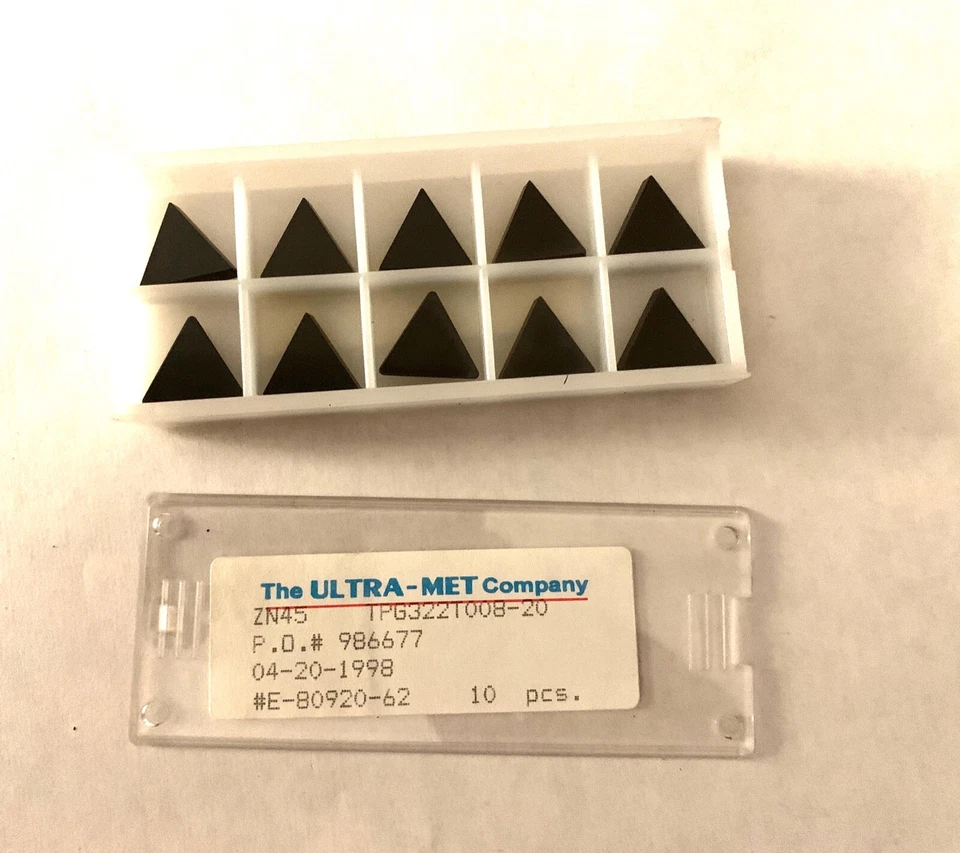 ULTRA-MET Ceramic Inserts - TPG322T008-20 ZN45 - Qty. 10 - NEW