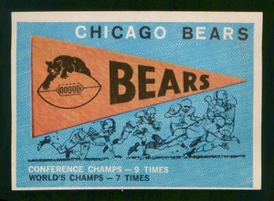 Banderín Chicago Bears 1959 Topps 59 Nº 153 Como Nuevo+ 66024 - Imagen 1 de 2