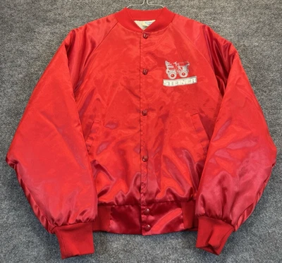 Chaqueta de tractor Westark EE. UU. Vintage para hombre talla pequeña roja satinada Steiner frente a presión Foto 1 de 4