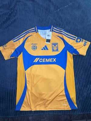Tigres UANL 2024-25 Adult Home Soccer Jersey Size Large Yellow Blue - Image 1 of 4