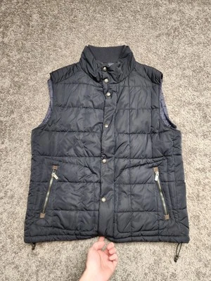 Chaleco a cuadros acolchado Massimo Dutti con cremallera completa/botón acolchado para hombre. Foto 1 de 4