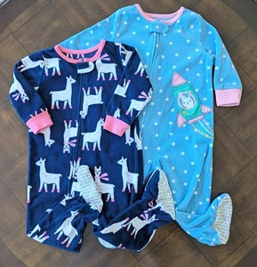 2 Piezas Carter's Talla: 12 Meses Microfleece Ropa para Dormir Llama, Rocket - Imagen 1 de 13